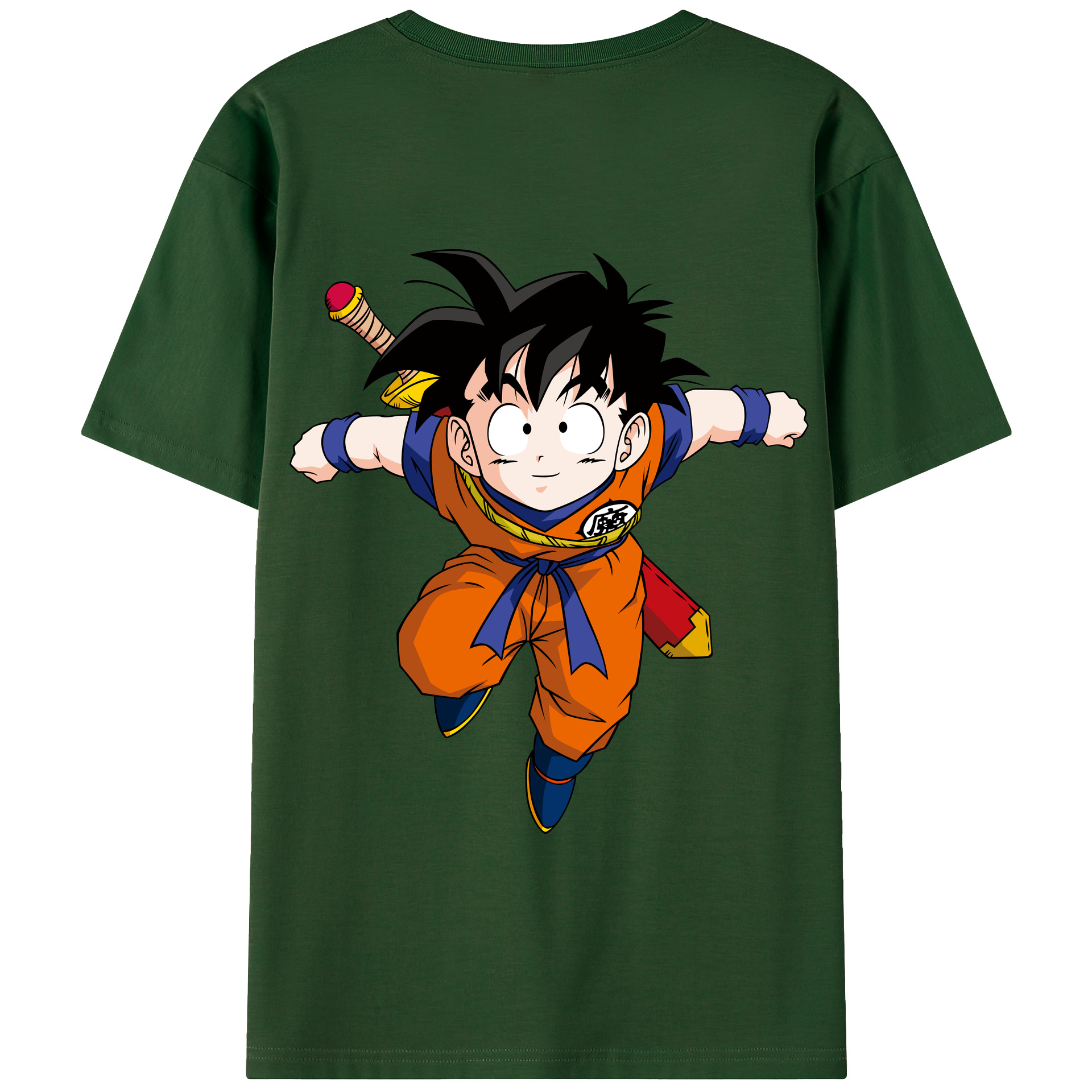 （画像用） ドラゴンボール 孫悟空（そん ごくう）Son Goku カカロット DRAGON BALL Kakarotto 綿100％半袖Tシャツ（背面プリント）